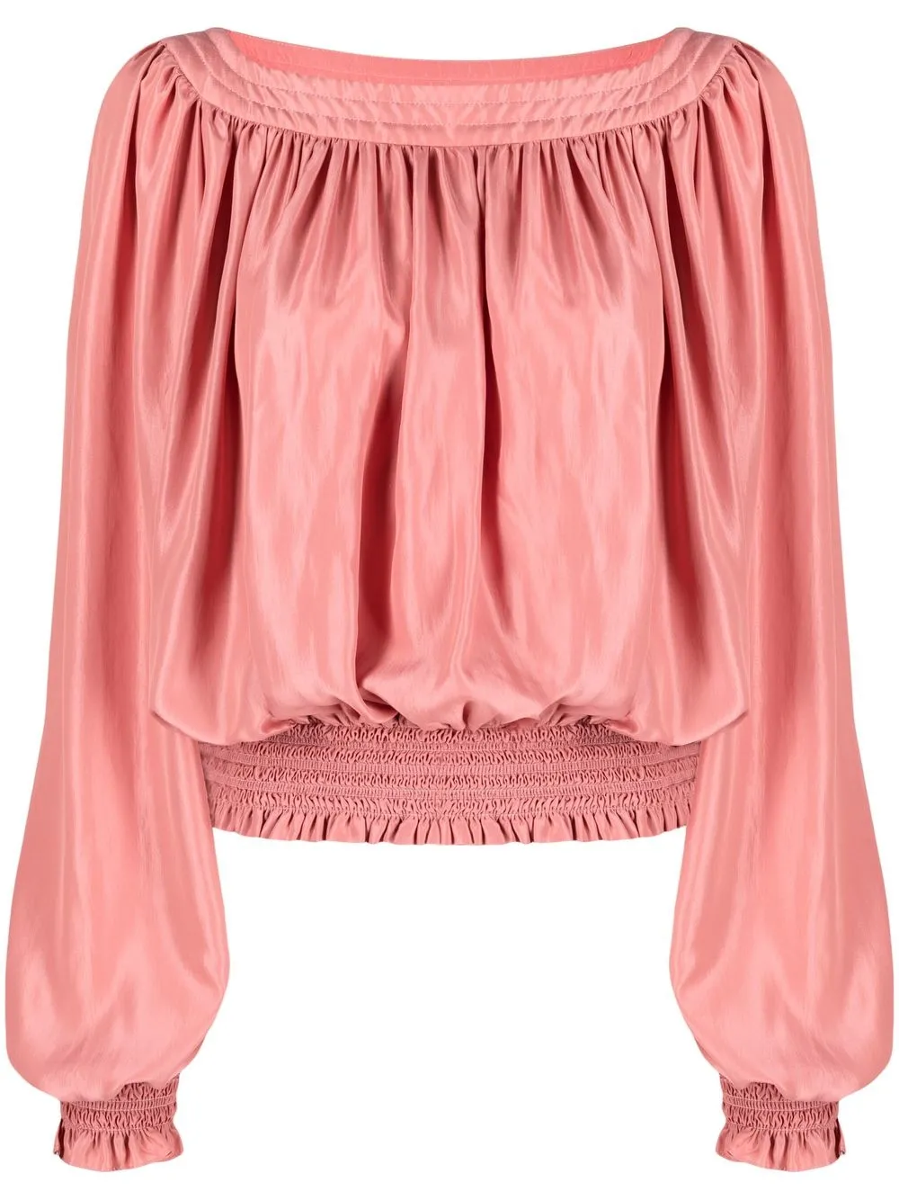 

Boutique Moschino top corto con cuello cuadrado - Rosado