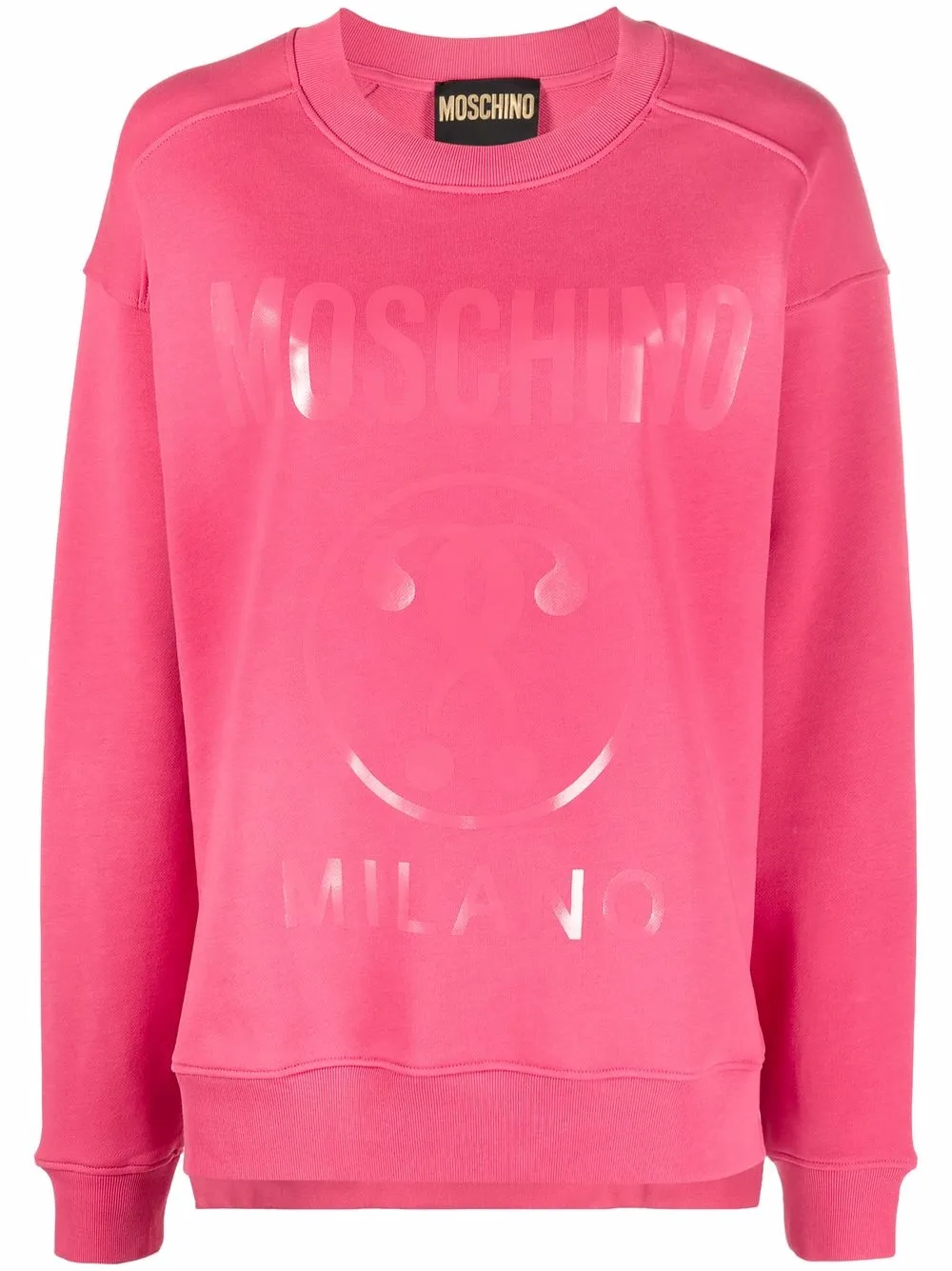 

Moschino sudadera con logo estampado - Rosado