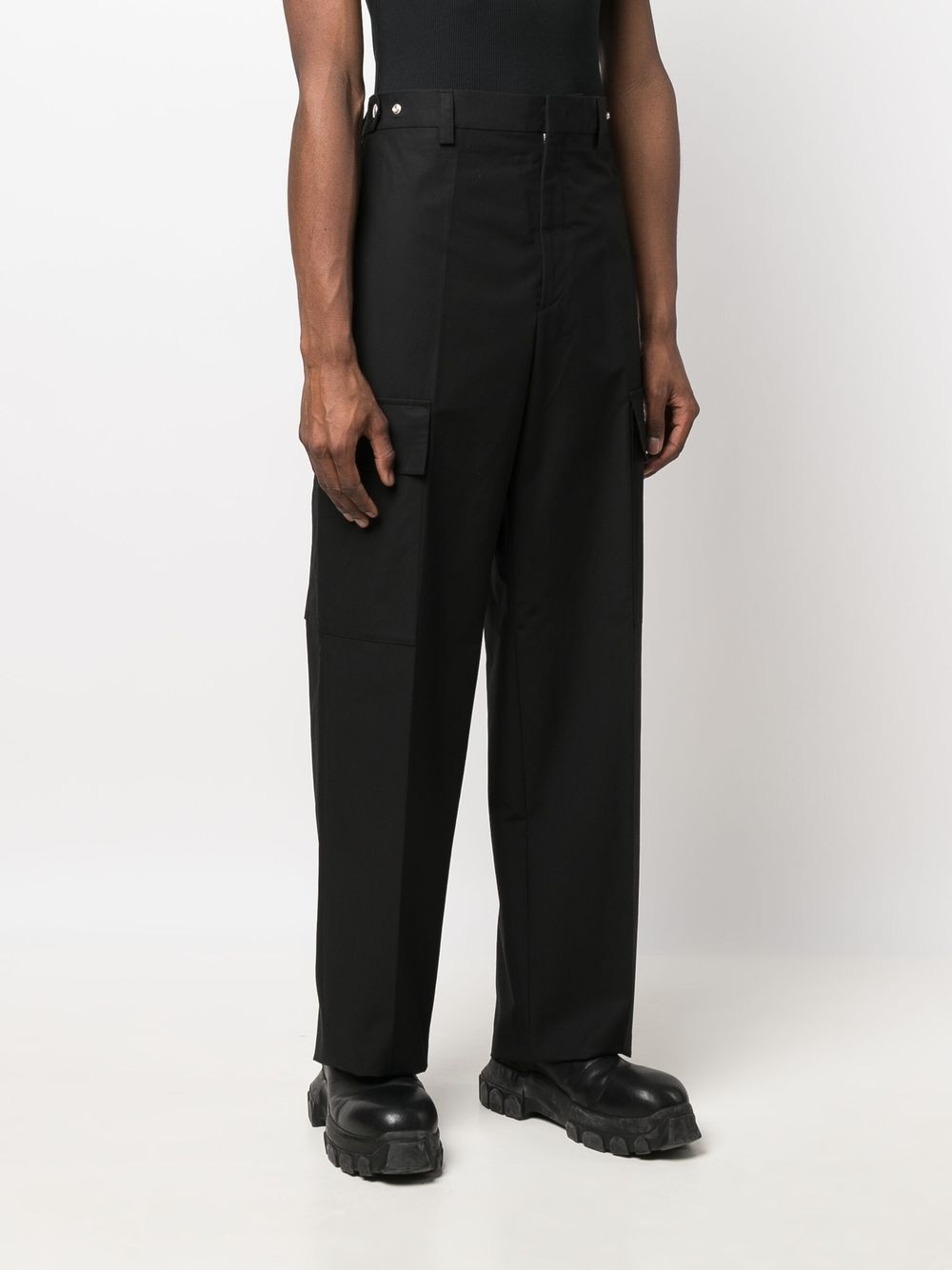 Shop Jil Sander Cargo Pocket Trousers In Schwarz