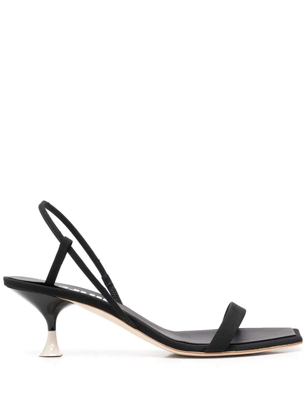 

3juin sandalias Capri con tira trasera - Negro