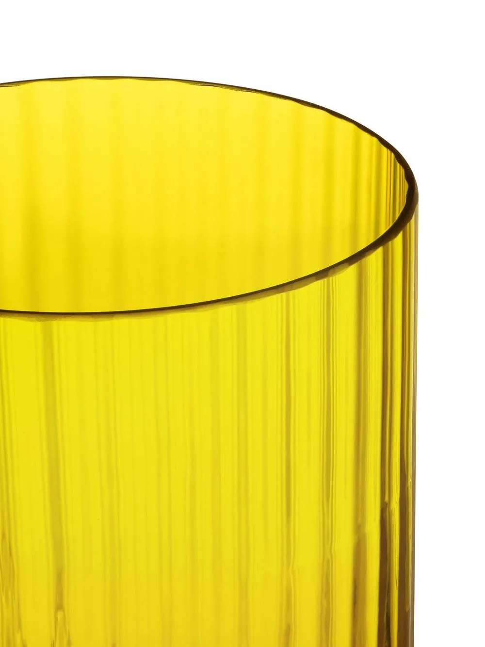 Dolce & Gabbana Hand-blown Murano Beverage Glasses Set 2 In Yellow