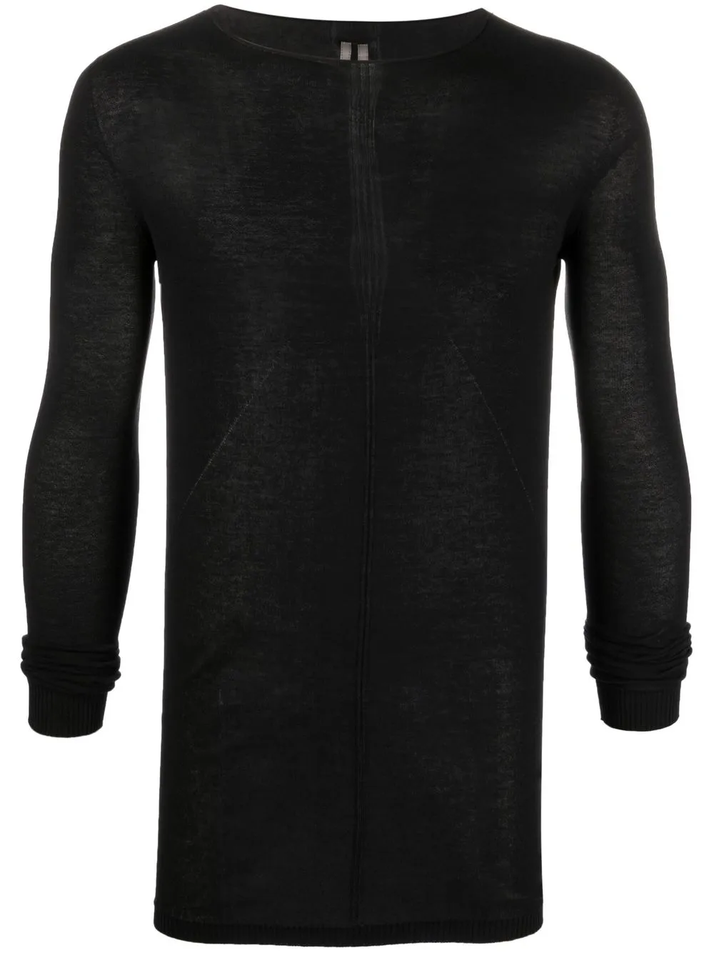 

Rick Owens long-sleeve fitted jumper - Black