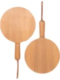 Jil Sander wooden table tennis paddles - Brown