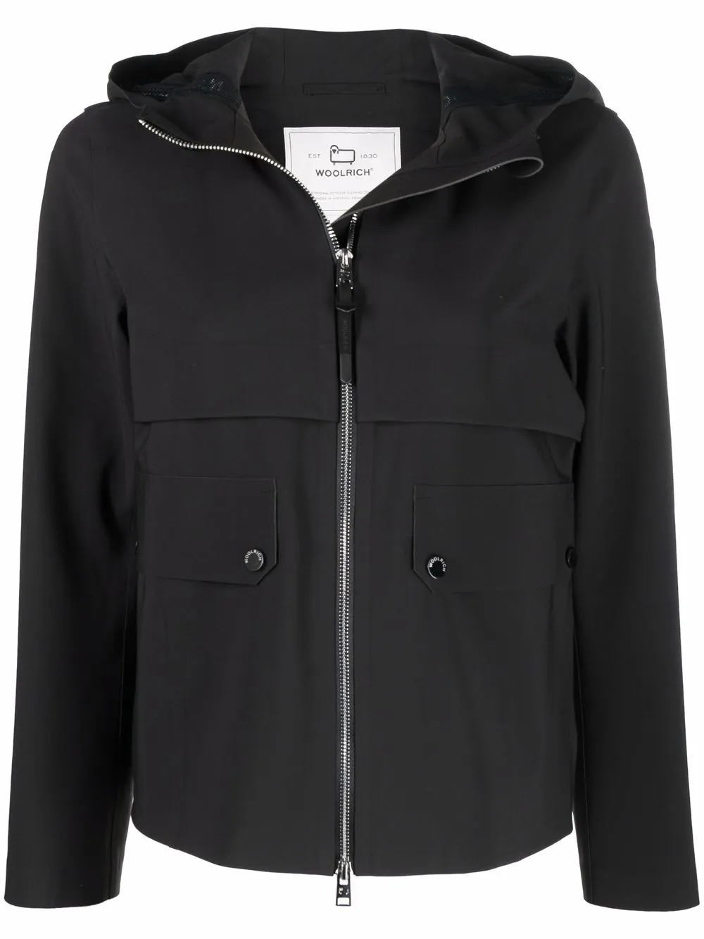 

Woolrich chamarra con capucha y cierre - Negro