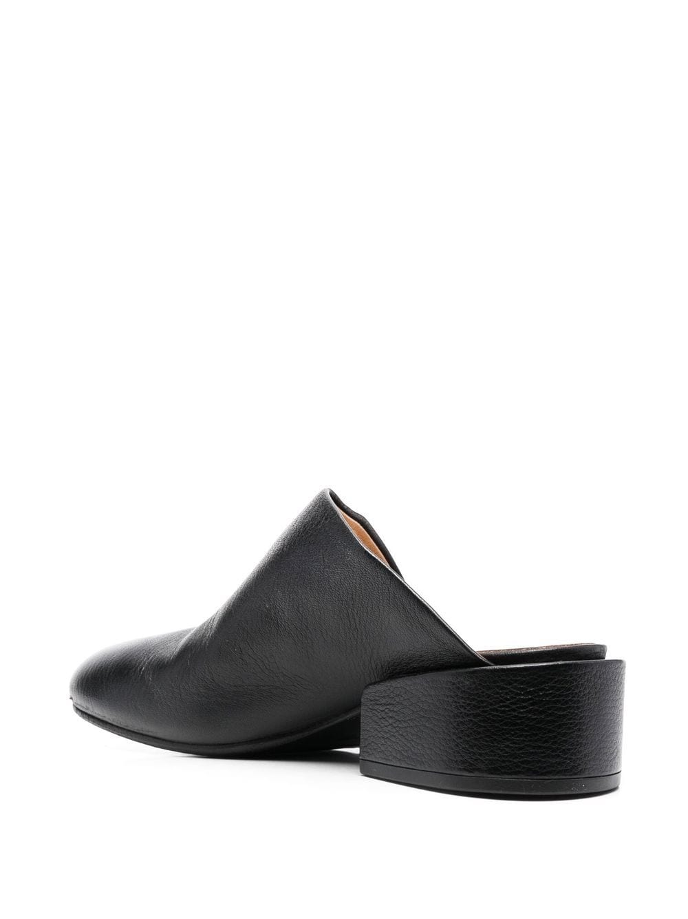 Shop Marsèll Round-toe Leather Mules In Black
