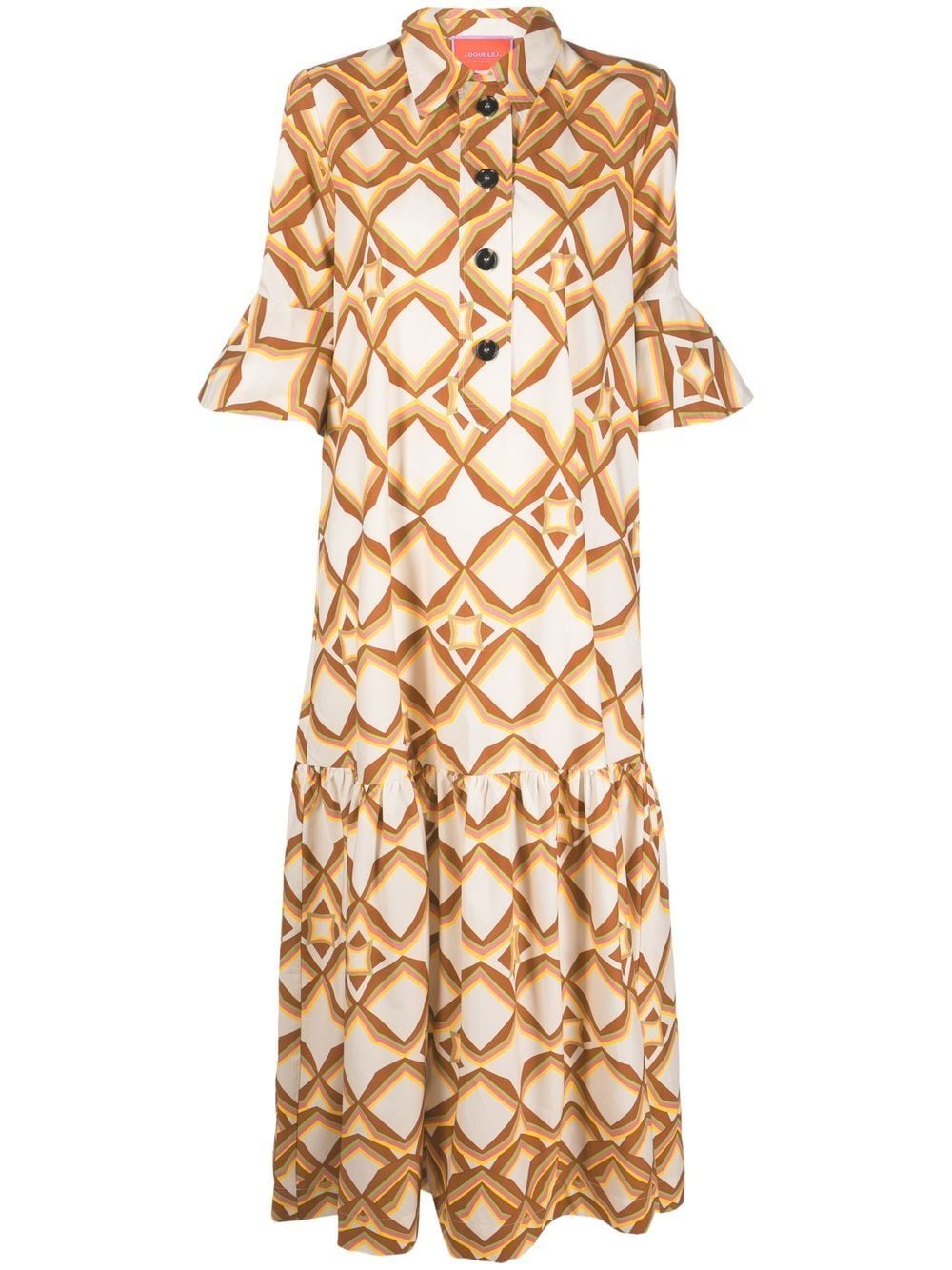 

La DoubleJ Artemis printed dress - Neutrals