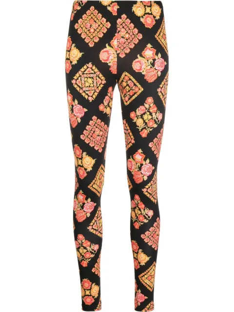 La DoubleJ floral check leggings