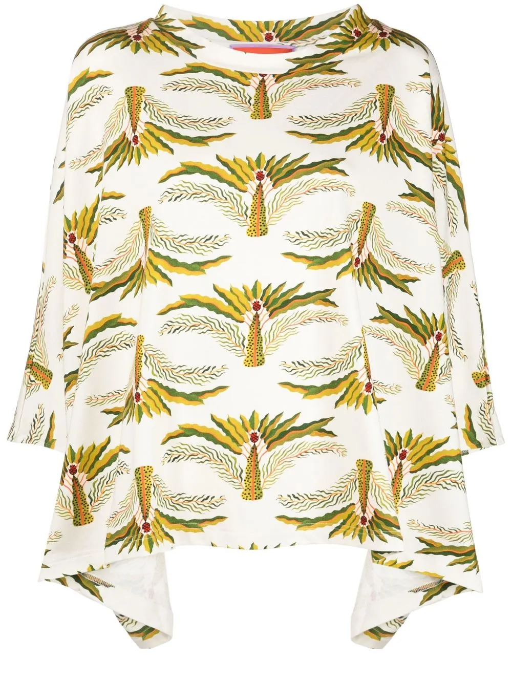 

La DoubleJ Meditation palm-print tunic - Neutrals