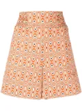 colville printed high-rise shorts - Orange