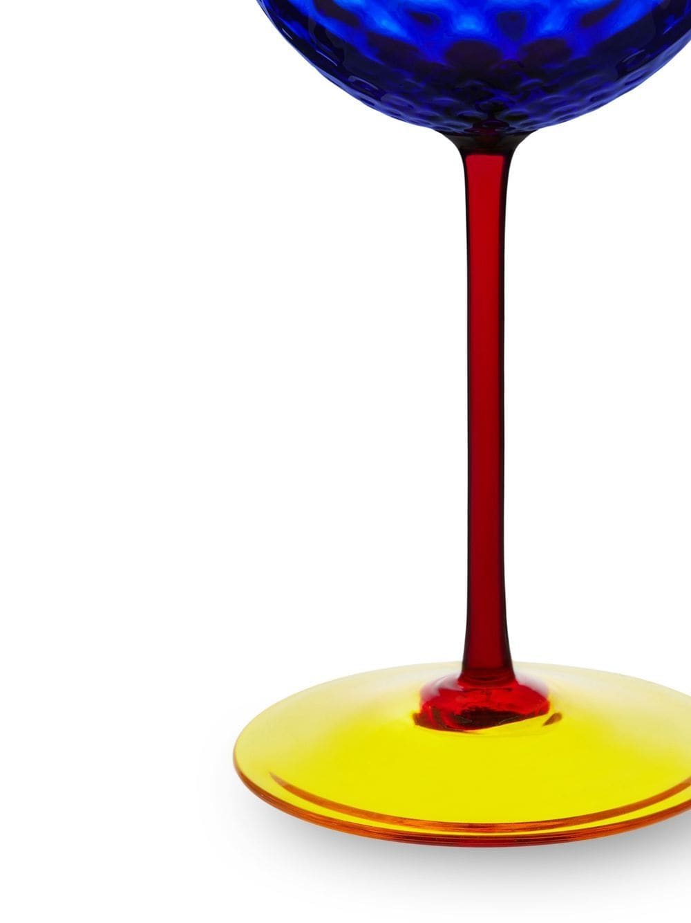 Dolce & Gabbana Hand-blown Murano Red Wine Glass In Blue