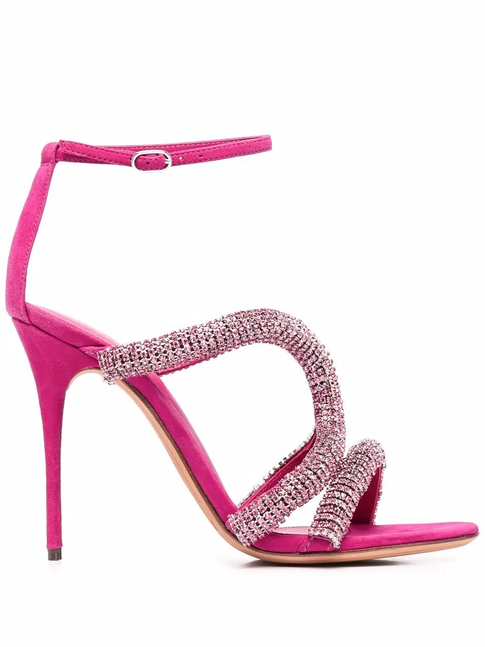 

Alexandre Birman crystal-embellished leather sandals - Pink