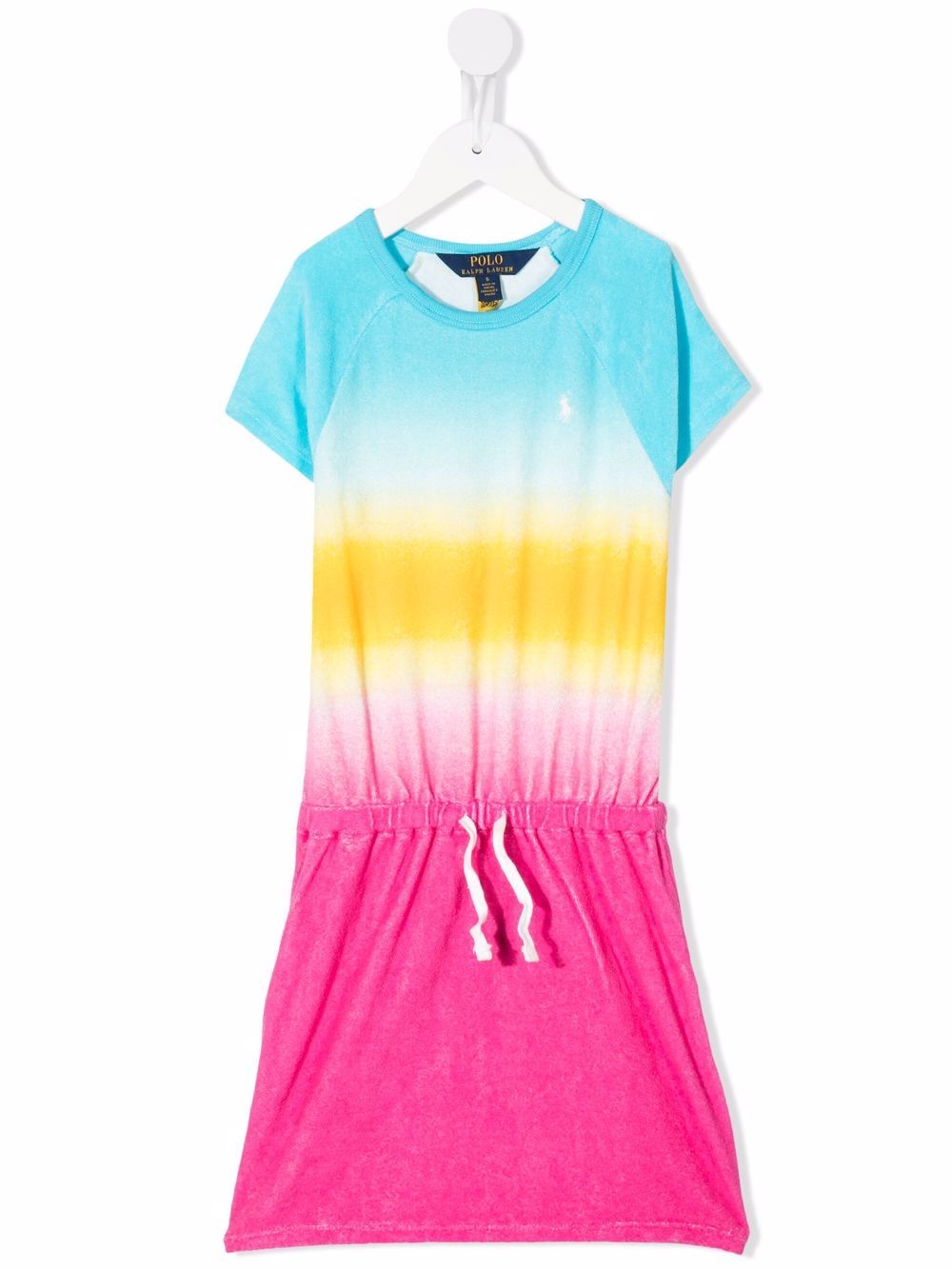 

Ralph Lauren Kids vestido estilo playera con estampado tie-dye - Azul