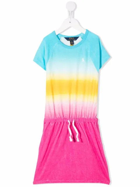 POLO RALPH LAUREN KIDS tie dye-print T-shirt dress