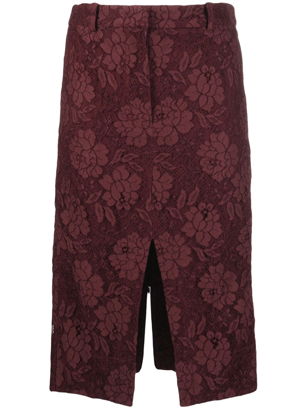 Nº21 mid-length lace pencil skirt