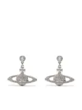 Vivienne Westwood crystal orb earrings - Silver
