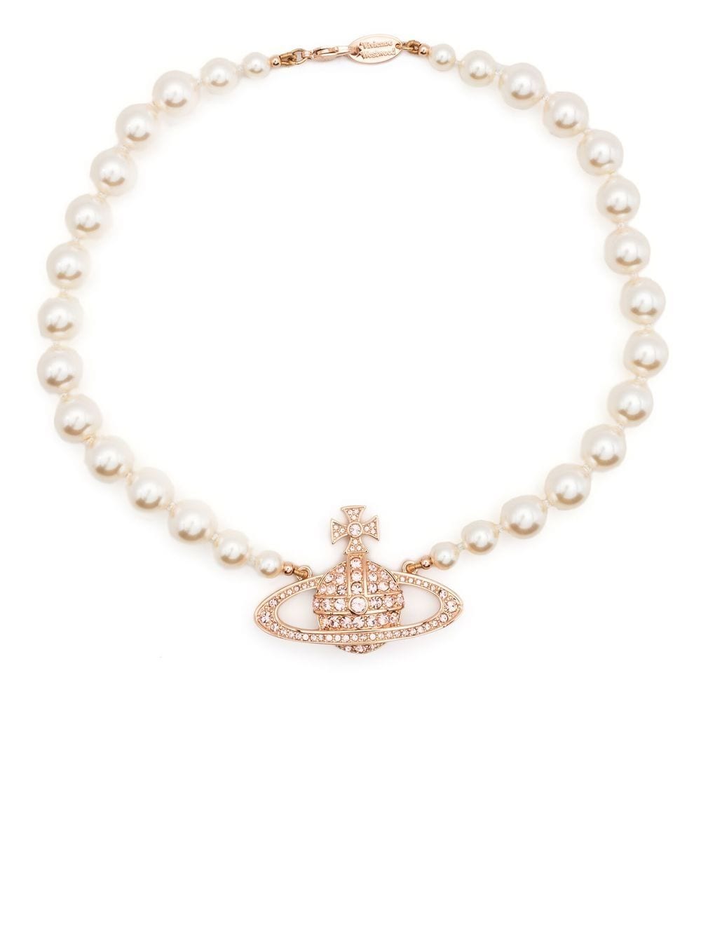 Vivienne Westwood Orb Charm Necklace In White