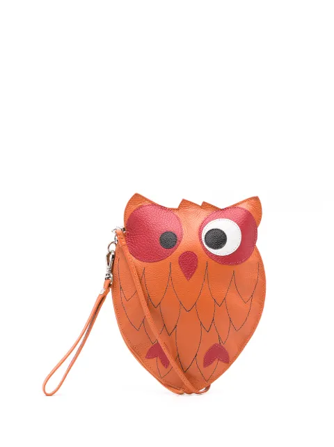 Sarah Chofakian owl-motif leather crossbody bag