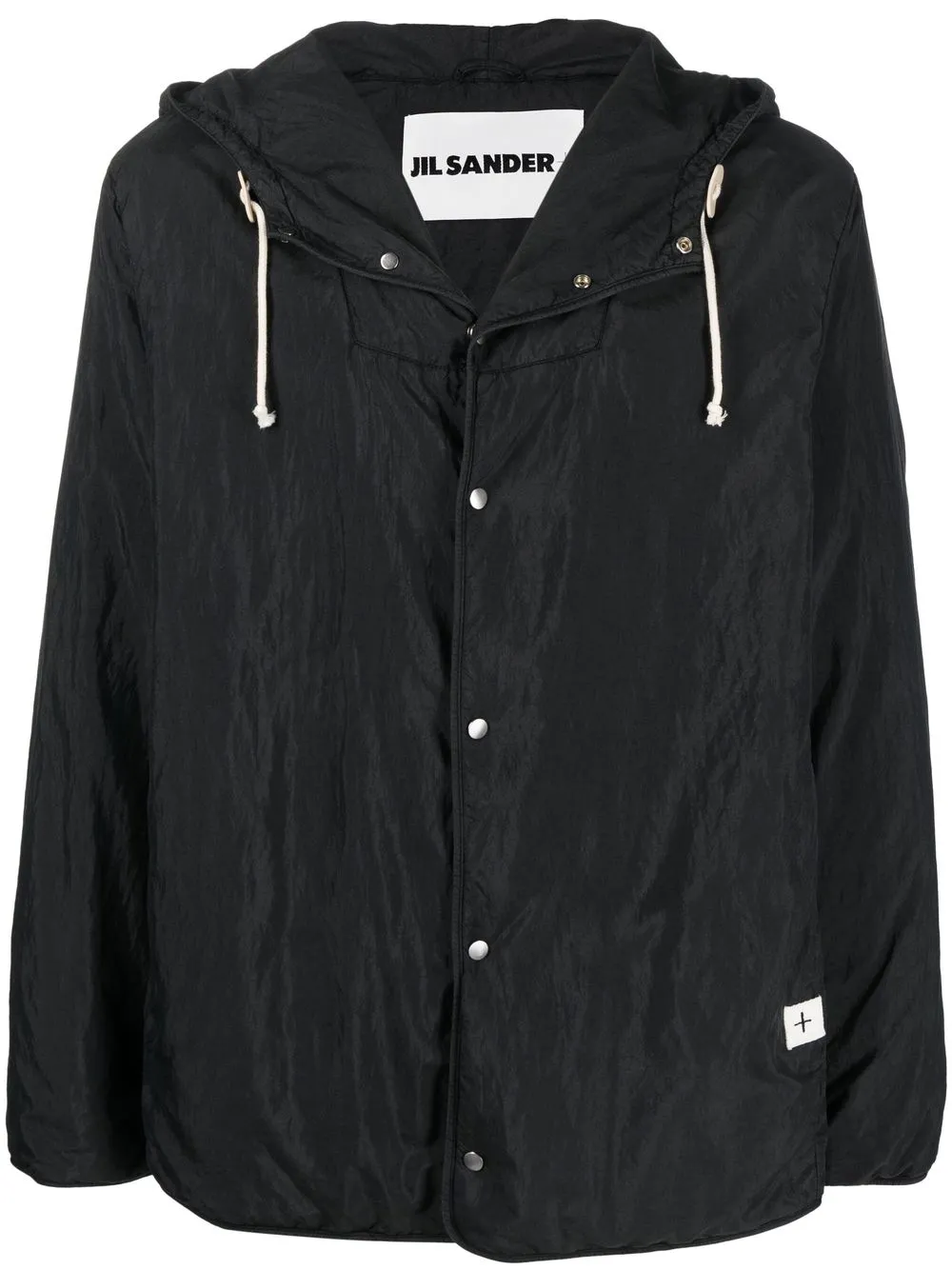 Jil Sander Lightweight Hooded Jacket In Black