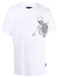 Philipp Plein skeleton-print T-shirt - White