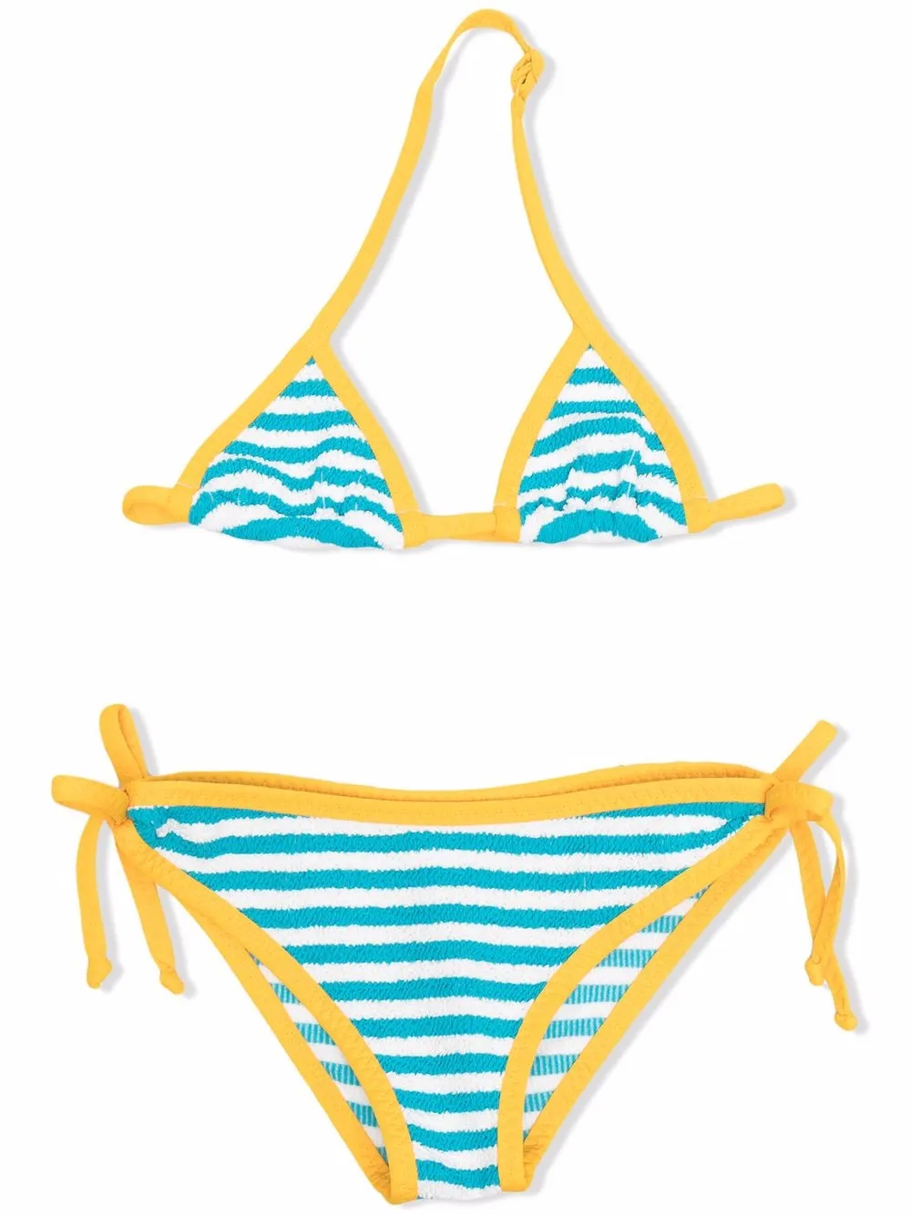 

MC2 Saint Barth Kids bikini de dos piezas a rayas - Azul