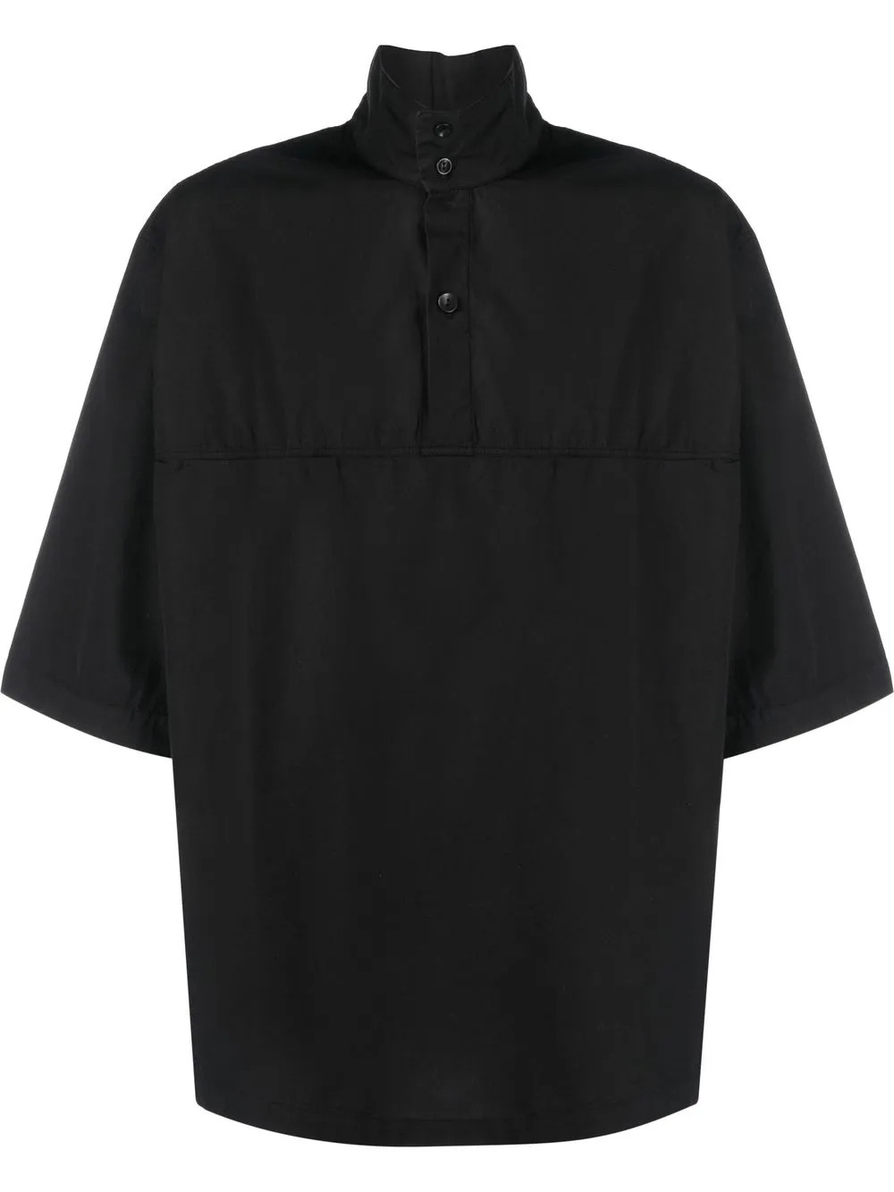 

Lemaire stand up collar short-sleeved shirt - Black