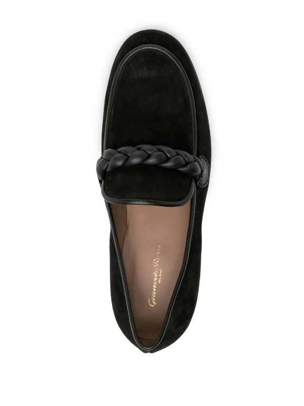 Gianvito Rossi>>スエードローファー Gianvito Rossi Massimo スエードローファー | ブラック