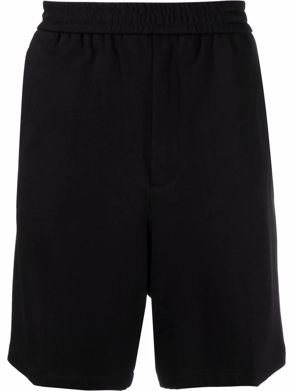 

Emporio Armani straight-leg elasticated-waist shorts - Black