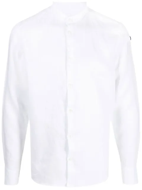 Low Brand collarless linen shirt