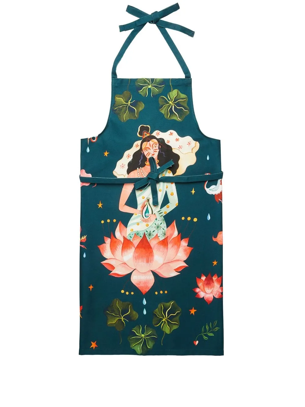 

La DoubleJ Quan Yin cotton apron - Blue