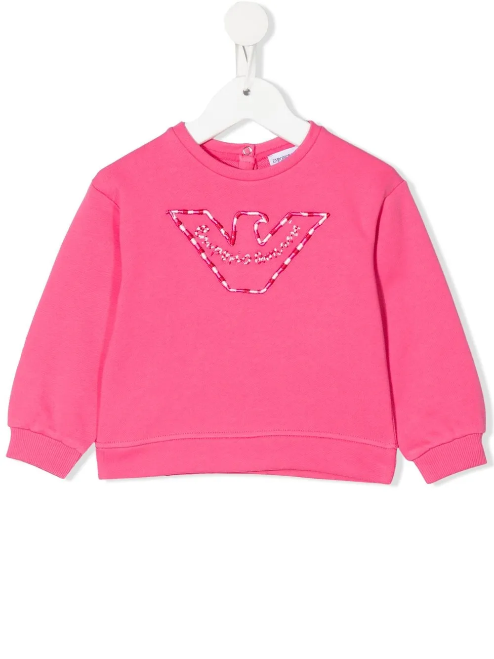 

Emporio Armani Kids embroidered-logo cotton sweatshirt - Pink