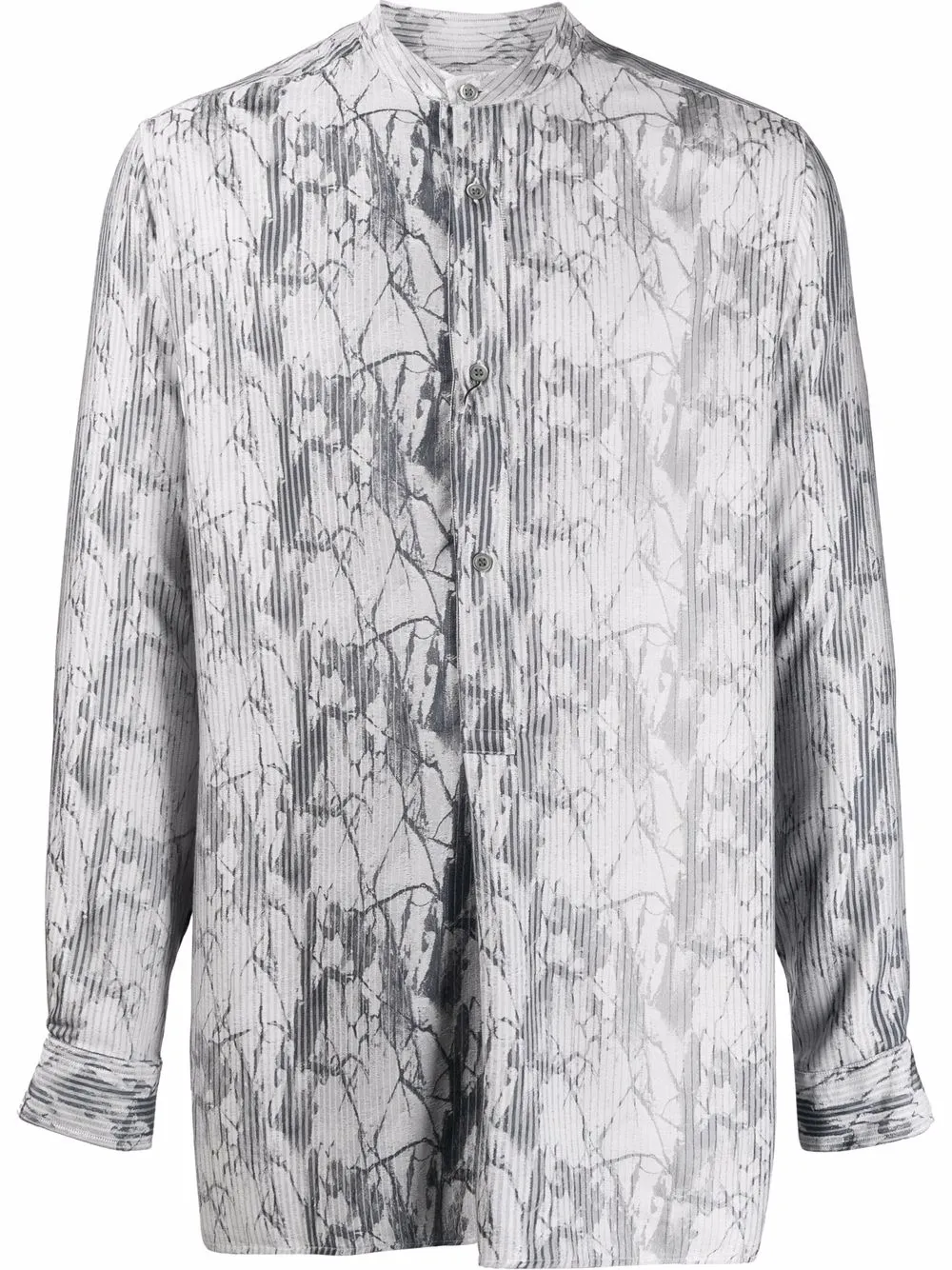 

Emporio Armani camisa con efecto agrietado - Gris