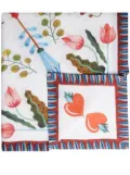 La DoubleJ Turning Tulips large tablecloth - White