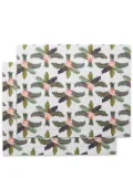 La DoubleJ Palms set of two table mats - White