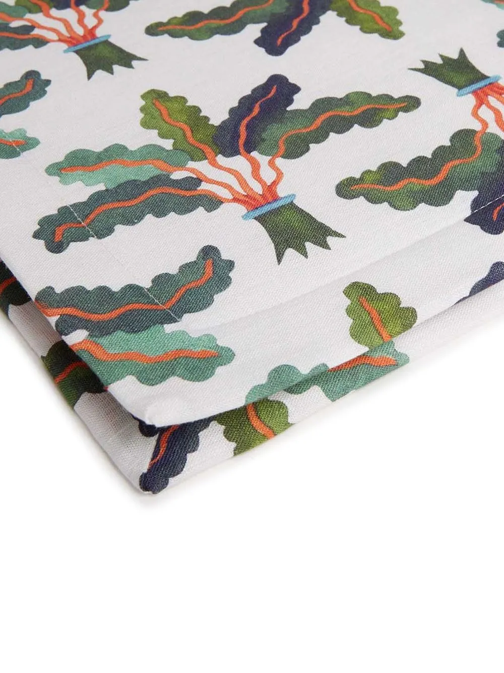  La Doublej Platzmatten Mit Palmen Print (2er Set)   Weiß 