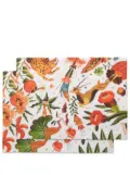 La DoubleJ Jungle Book set of two table mats - White