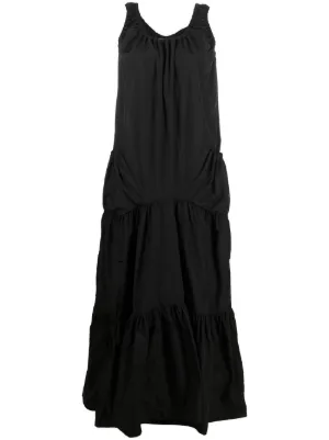 sleeveless tiered maxi dress