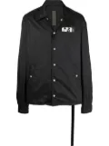 Rick Owens DRKSHDW logo-print snap front jacket - Black