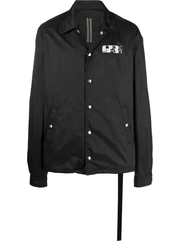 Rick Owens DRKSHDW logo-print Snap Front Jacket - Farfetch