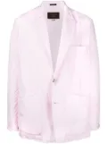 Zegna single breasted patch-pocket blazer - Pink