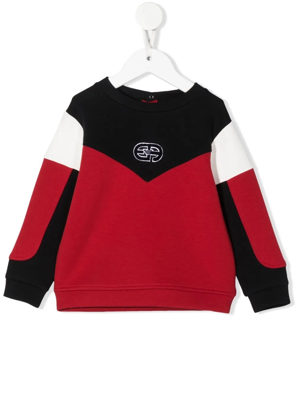 

Emporio Armani Kids colour-block cotton-blend sweatshirt - Red