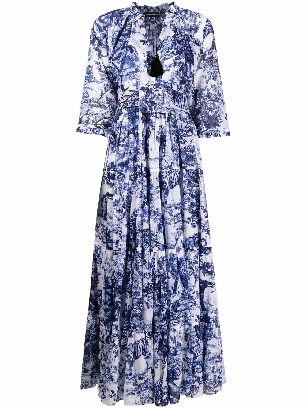 Samantha Sung embroidered midi shift dress