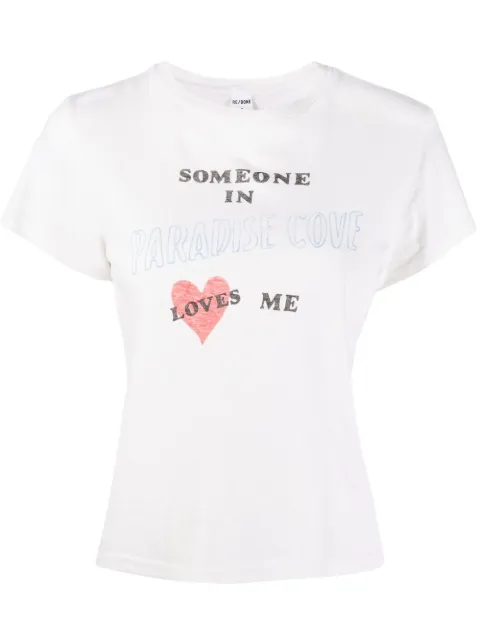 RE/DONE slogan-print cotton T-shirt
