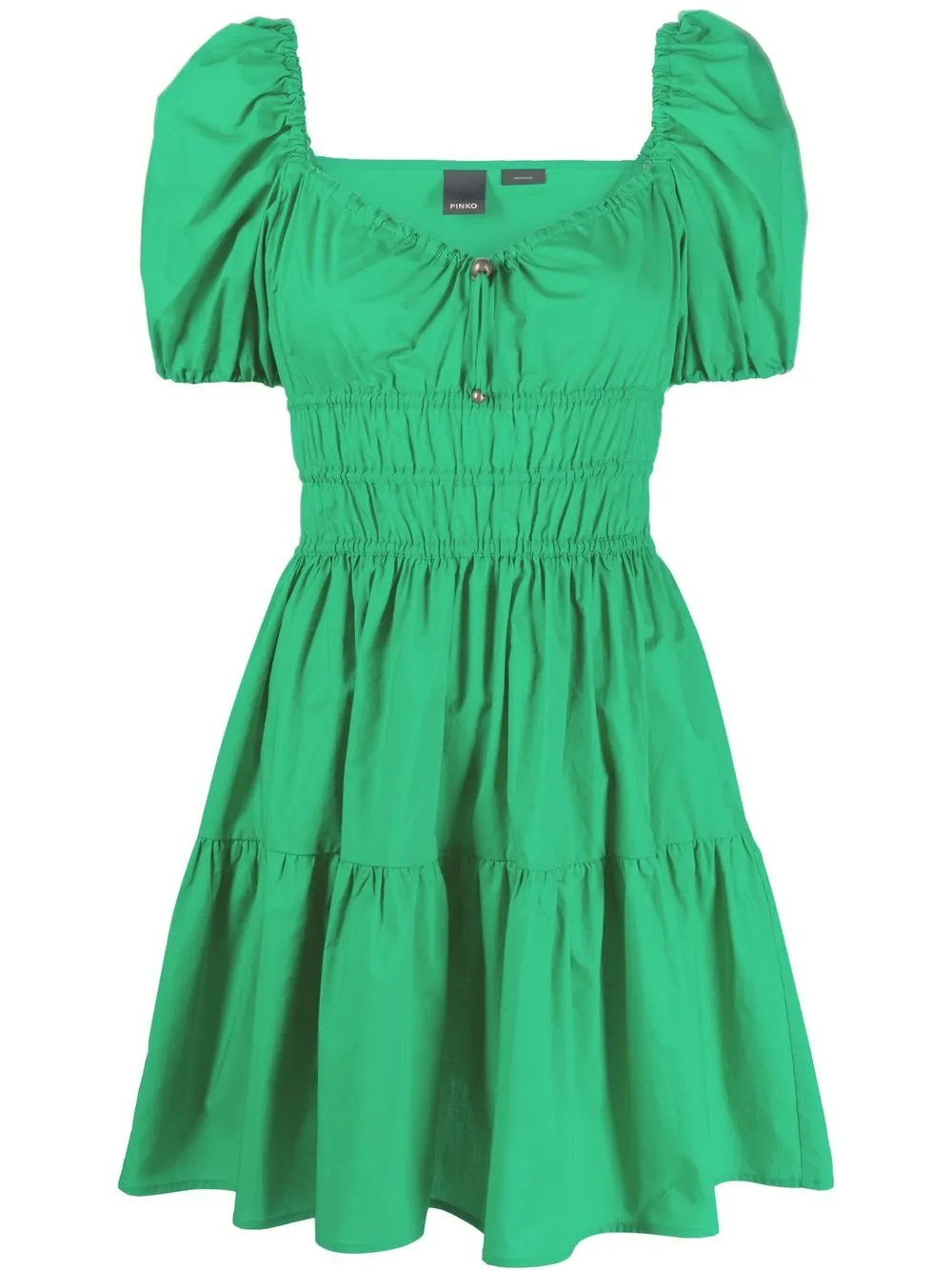 

PINKO vestido corto de manga farol - Verde