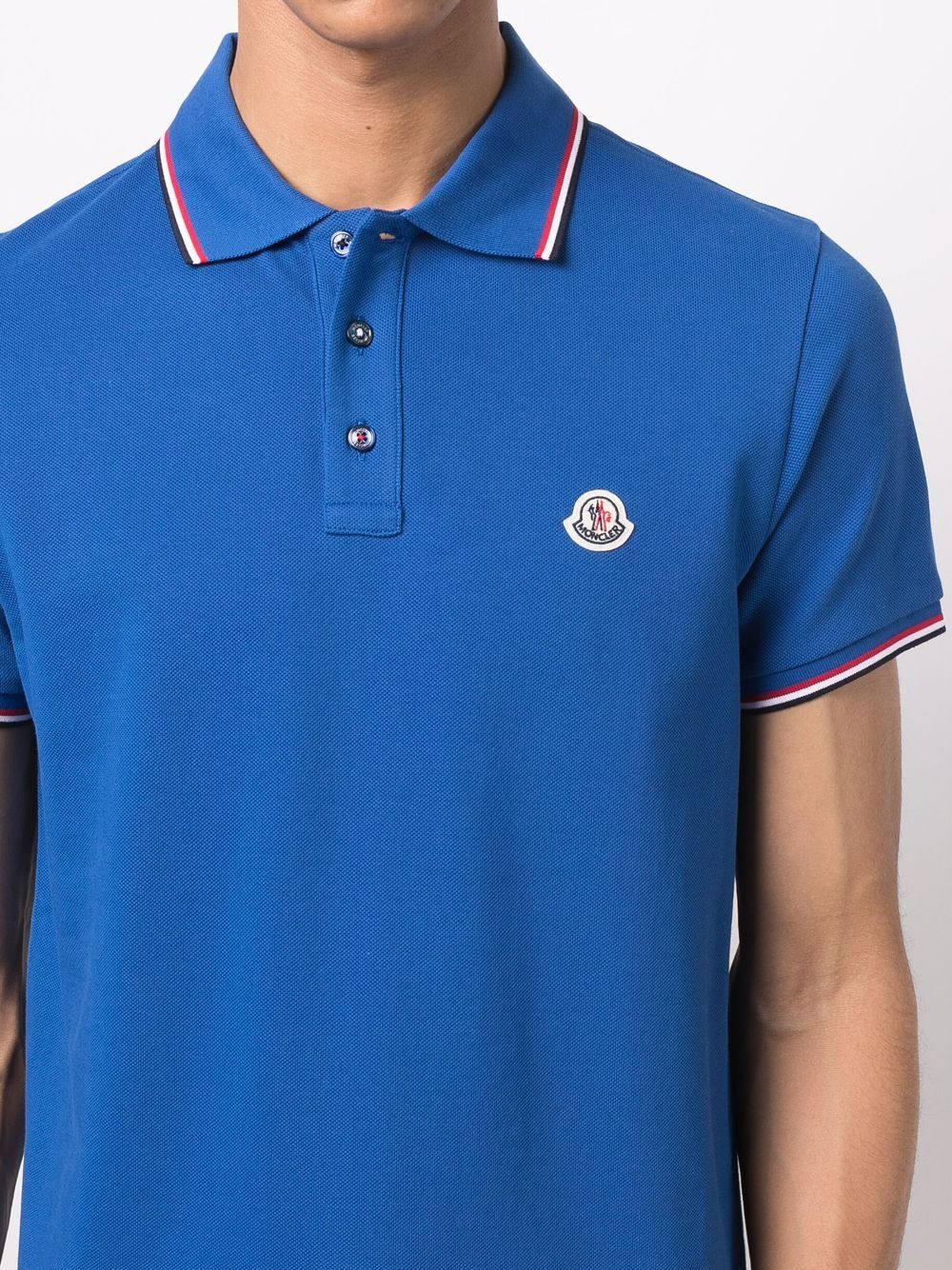 Moncler logo-patch Cotton Polo Shirt - Farfetch