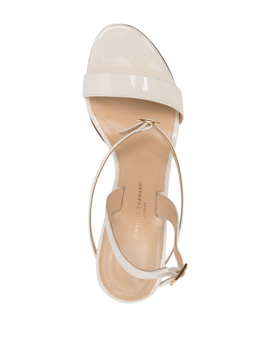 Shop Jennifer Chamandi Tommaso 105mm Heeled Sandals In Weiss