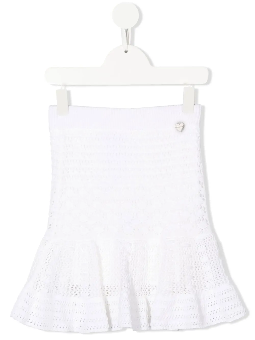 

TWINSET Kids knitted flared mini skirt - White