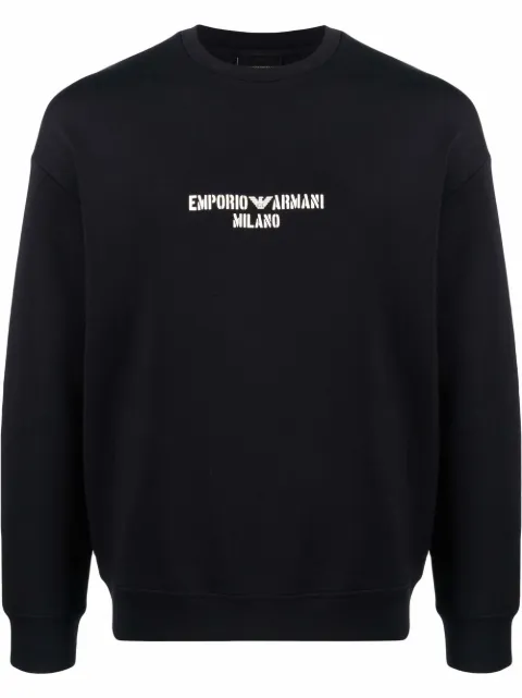 Emporio Armani logo-print Crew Neck 