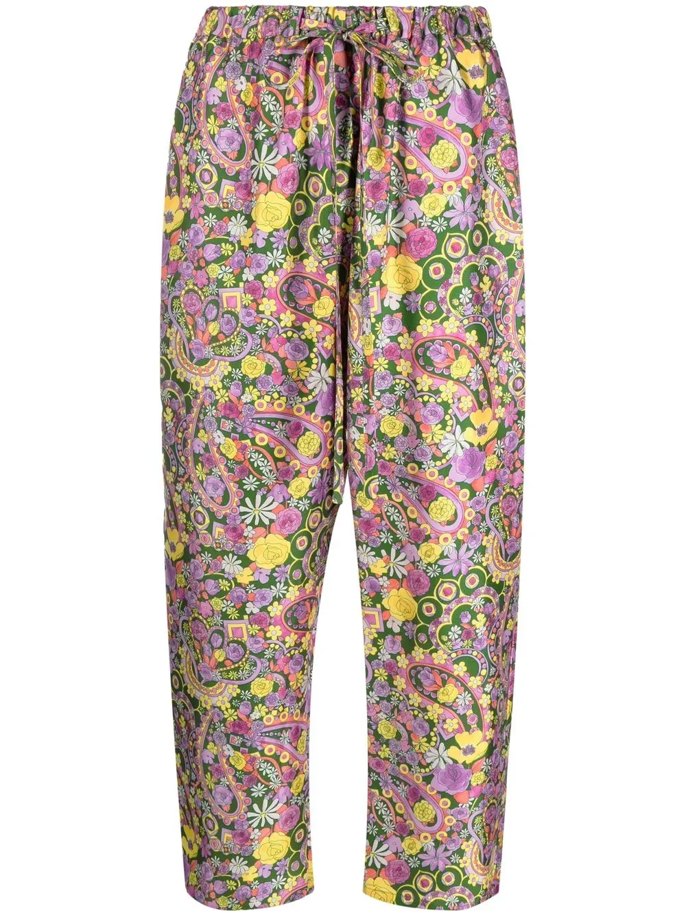 

La DoubleJ pantalones de seda con estampado floral - Morado