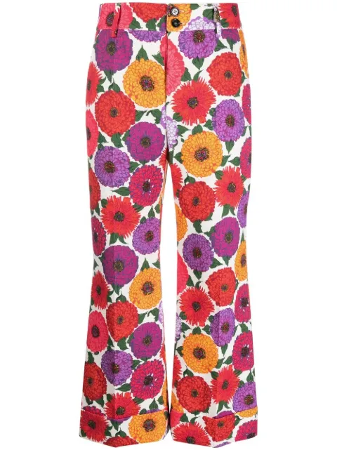 La DoubleJ Cropped-Hose mit Hendrix-Print