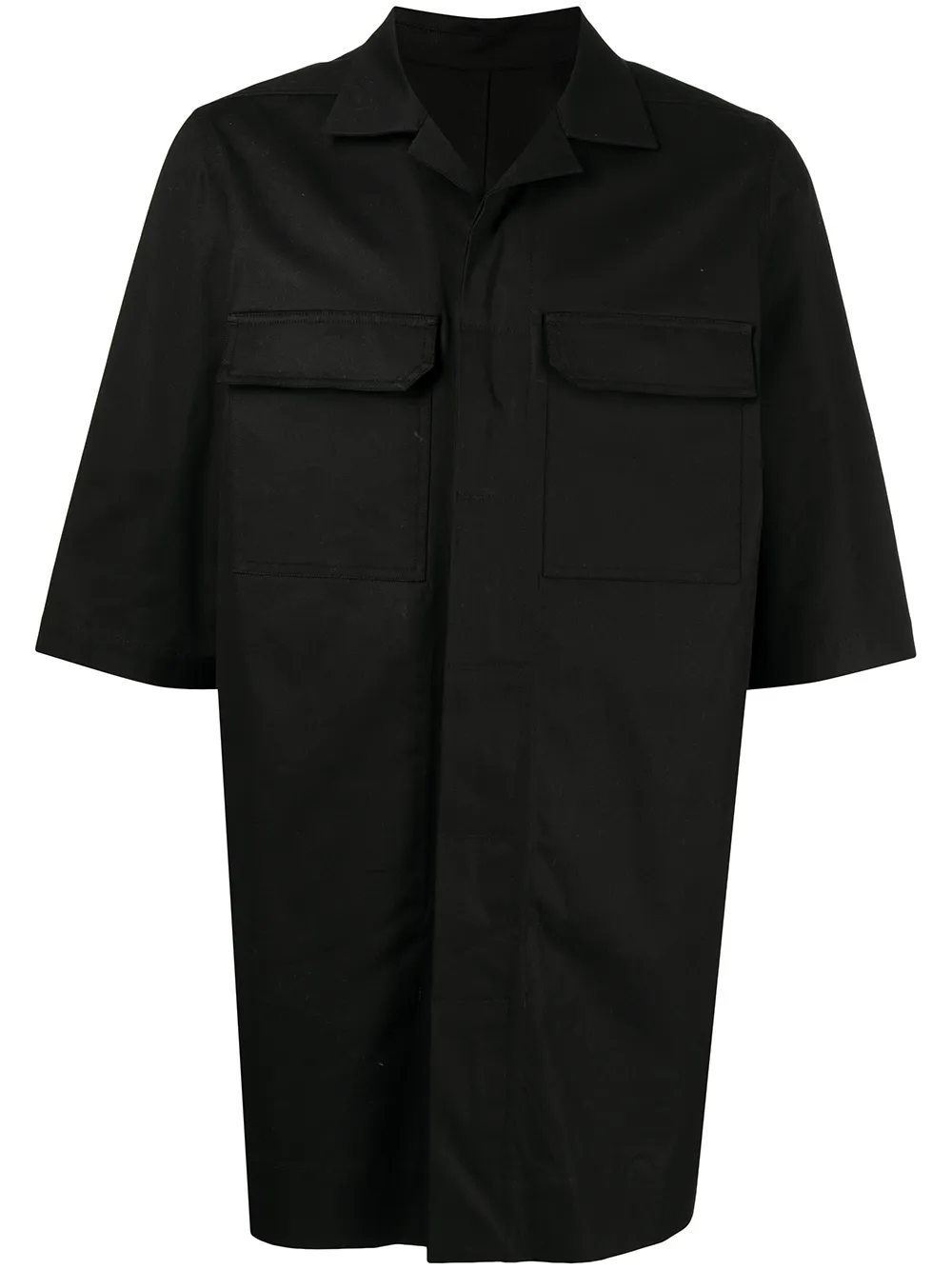 

Rick Owens camisa oversize de manga corta - Negro